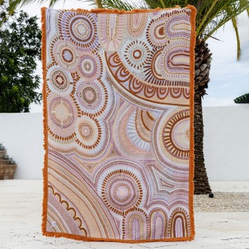 Indigenous Art Throw Rug | The Sun and The Seven Sisters | Natalie Jade